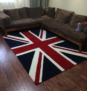 手工腈纶地毯地垫卧室地毯客厅地毯茶几地毯米字旗地毯包邮可订做