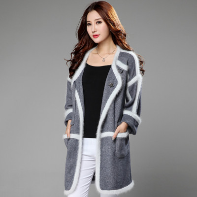 2015新韩版毛呢外套女中长款加厚宽松明星同款羊绒大衣女冬装呢子