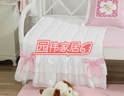 韩国新款#包邮白色公主坐垫沙发垫飘窗垫夹棉沙发裙三层荷叶边