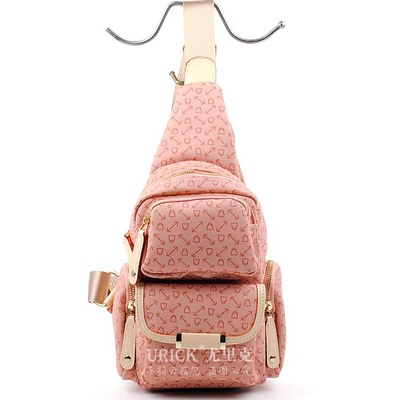 尤里克新款专柜正品UK女士包包粉色时尚斜挎休闲百搭胸包7002女包