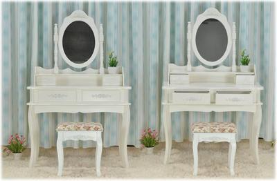特价现代欧式韩式田园/环保油漆 卧室/双层桌面 梳妆化妆台配套凳