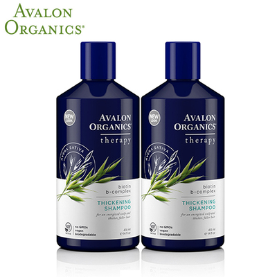 Avalon阿瓦隆健发防掉b天然有机洗发水414ml*2瓶套装精油植物护发