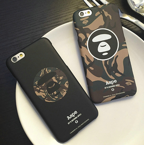 APE猿人头迷彩磨砂壳iphone6/6plus手机壳 苹果6plus保护套手机套