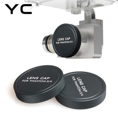 YC 大疆DJI配件精灵PHANTOM3/4专用纯金属镜头盖铝合金OEM可定制