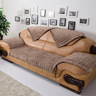 加厚毛绒沙发垫布艺防滑欧式简约现代真皮沙发垫坐垫沙发套沙发罩