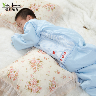 优贝哈尼婴儿睡袋成长型宝宝睡袋加长型幼儿睡袋可卸袖儿童防踢被