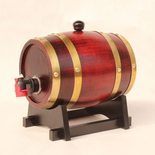 5L橡木酒桶 带内胆葡萄酒桶 松木酒桶装葡萄酒装饰桶 红酒木桶