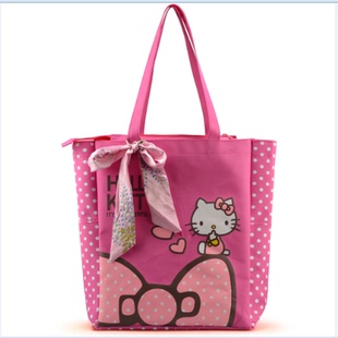 hello kitty可爱卡通创意购物袋/韩版单肩包/手提包丝巾包