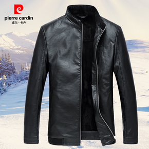 2015冬季新款男装 皮夹克男式外套上衣 男士韩版加绒加厚皮衣夹克