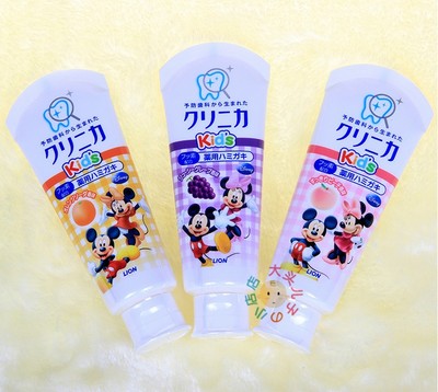 日本原装狮王婴幼儿童防蛀护齿防龋齿酵素清洁牙膏60g*安全可吞咽