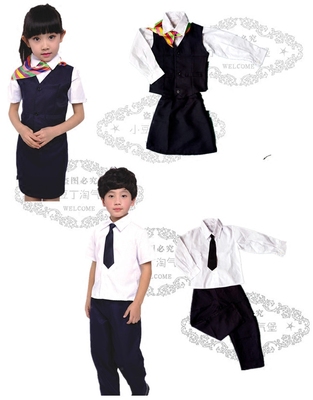 银行幼儿体验馆角色扮演职业服幼儿园男服务员女收银员儿童表演服