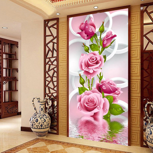 十字绣新款客厅大幅印花刺绣卧室走廊过道系列花开富贵甜蜜玫瑰