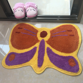 地垫可爱儿童房卡通动漫垫蝴蝶防滑吸水门垫地毯脚垫