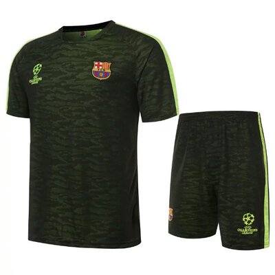 巴萨球衣15-16欧冠巴塞罗那主场足球服套装训练服短袖迷彩队服T恤