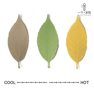 743期一个ONE推荐东西 现货创意摆件树叶变色温度计 叶子温度计