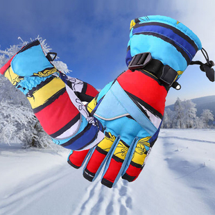 户外滑雪亲子手套加厚男孩女孩儿童手套五指冬季宝宝连指保暖手套