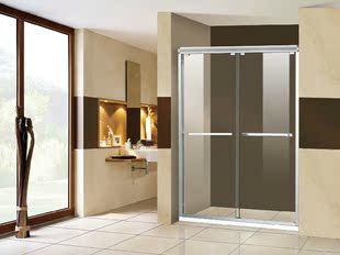 现代卫浴 简易淋浴房 玻璃隔断浴室整体淋浴房两移门