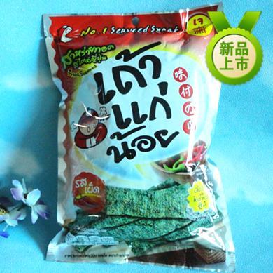 泰国原装进口小老板海苔炸紫菜片 香辣味36g酥脆 小S推荐营养零食