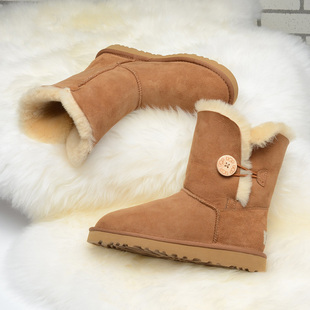 2015冬季澳洲A级羊皮毛一体中筒雪地靴加厚可爱防滑保暖鞋女靴子