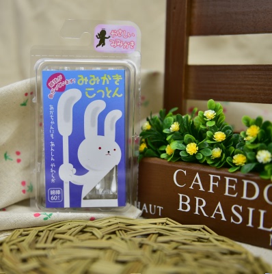 日本原装平和婴儿抗菌挖耳勺波纹抗菌棉棒棉签60支 独立包装