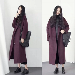 2015 SU秋冬 新款女装双面呢大衣韩版羊毛呢外套长袖时尚中长款