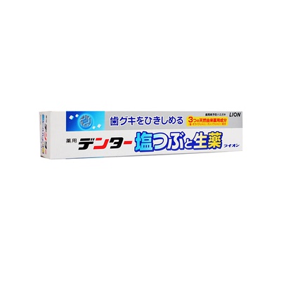 日本原装LION/狮王DENTOR汉方盐牙膏180g 健龈护齿牙膏 咸味