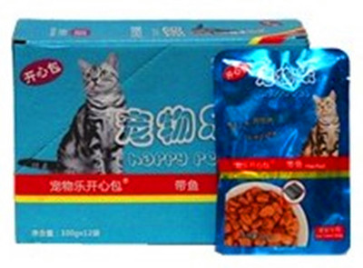 宠物乐 猫咪妙鲜包带鱼味开心包100g 猫咪 妙鲜包/封鲜包/湿粮包