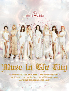 2016韩国女团Nine Muses广州粉丝见面演唱会门票【VIP1-10排靓位