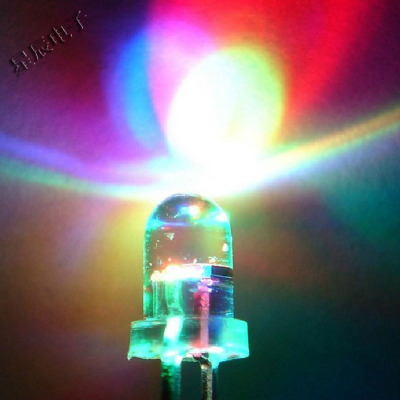 F5mm超高亮七彩LED灯珠 慢闪快闪 LED发光二极管 LED直插变色灯珠