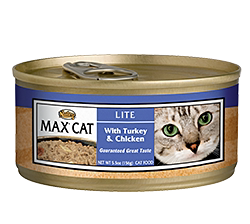 美国代购美士MAX CAT猫罐体重控制成猫火鸡鸡肉156g 22省12个包快