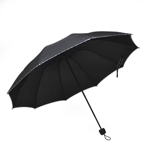 超大三人韩国晴雨伞折叠商务两用三折加固双人定制广告雨伞男士女