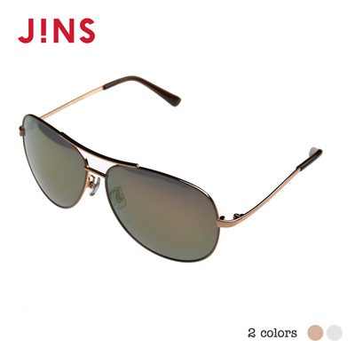 日本JINS太阳眼镜时尚墨镜经典防紫外线偏光蛤蟆镜女士LMF14A959
