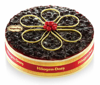【瑞可稻】福州配送哈根达斯欧式经典生日蛋糕8寸蓝莓芝士1.0KG