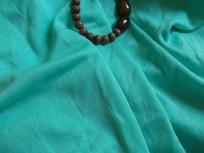 满额包邮春季韩国厚雪纺布料蓝绿色服装布料不透纯色连衣裙150宽