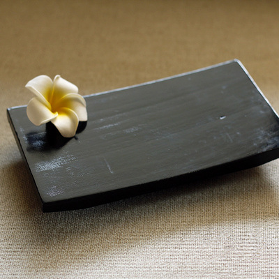 寿司拼盘 寿司凳黑色木寿司台寿司板凳日韩餐具餐盘托盘长方垫盘