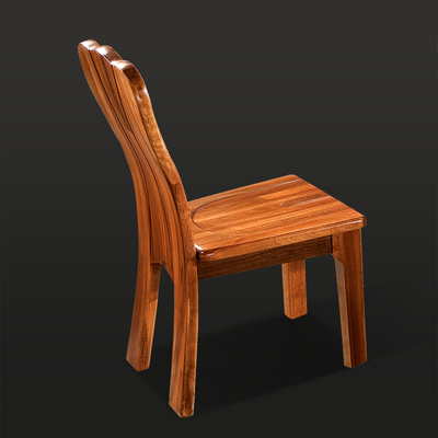 餐椅 实木椅子休闲椅 现在中式家具 红胡桃实木餐椅 靠背椅