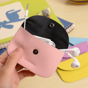 韩国创意冰淇淋色迪汉耳机耳线收纳包便携手包手机耳机专用包包