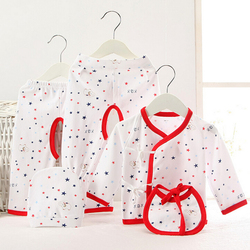 新生婴儿和尚衣服纯棉内衣5件套装系带睡衣内衣套装初生宝宝衣服