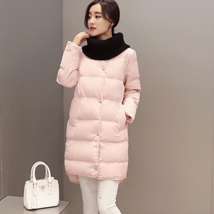 2015冬装新款韩版宽松棉衣女士中长款学生面包服加厚棉服棉袄外套