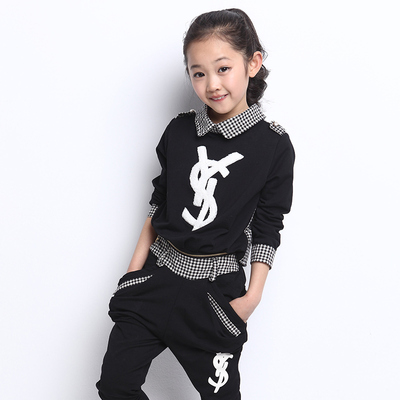童装女童秋装2015新款宝宝 儿童运动套装两件套春秋季韩版中大童