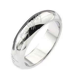 欧美时尚 魔戒戒指 指环王 金色钛钢男士 个性男式女式 情侣对戒