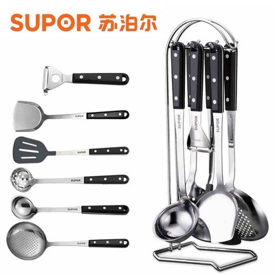 苏泊尔不锈钢套装铲子 勺子 T0906Q经典系列铲勺七件套 厨房用具