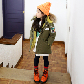 韩国精品冬童装女童加厚夹棉棉袄帽子拆卸保暖棉衣时尚潮女宝童装