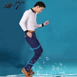 2015春季新款男士休闲裤韩版修身时尚潮男装高弹力免烫小脚长裤子