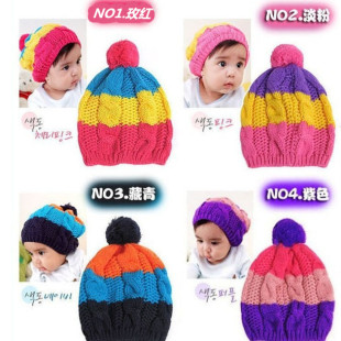 婴儿帽子可爱春秋冬款0-6-18个月幼儿宝宝男女宝宝套头帽儿童帽子