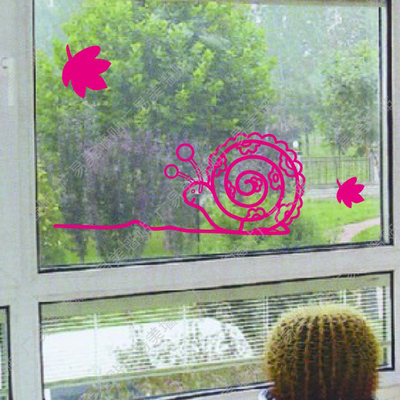 幼儿园儿童乐园自粘贴 儿童房卡通蜗牛墙贴纸 玻璃窗贴花 装饰贴