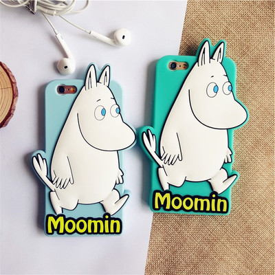 日本Moomin姆明iPhone6手机壳苹果plus硅胶保护套5s可爱卡通软壳