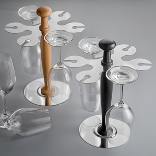 RAZEND/红酒杯架 欧式创意不锈钢悬挂葡萄酒杯架 摆件高脚杯架