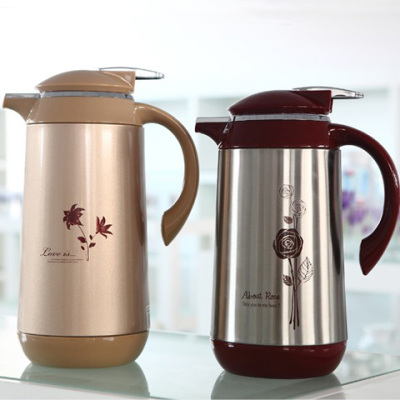品牌彩色家用保温壶热水瓶玻璃内胆保温瓶保温水壶咖啡壶1.9L容量