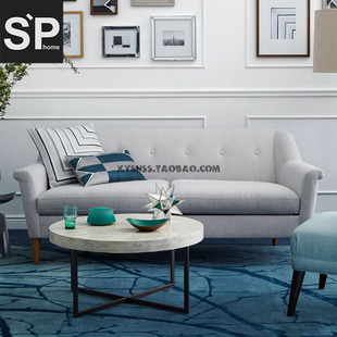 SPhome客厅家具北欧现代现代简约实木双人两人三人布艺沙发组合